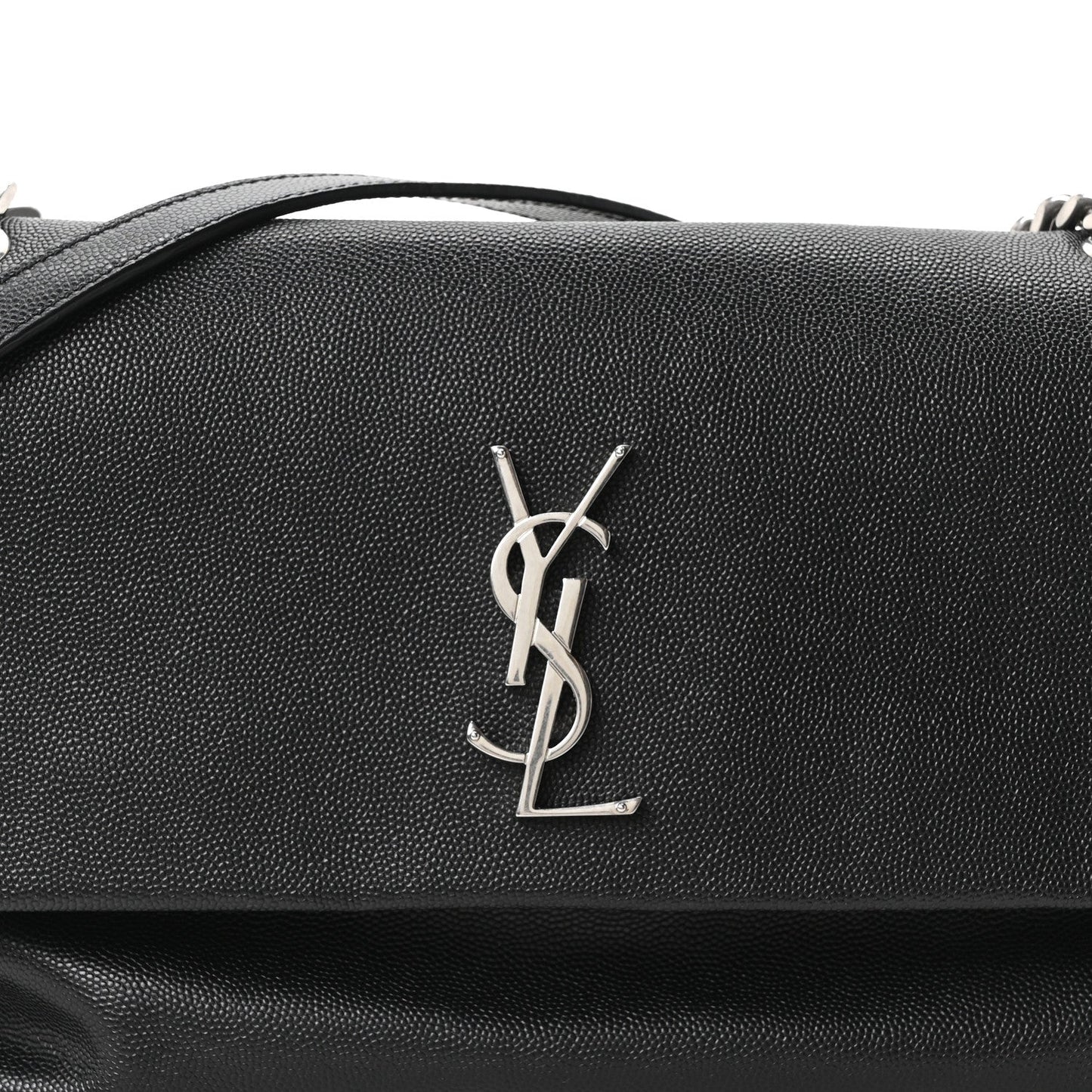 Grain De Poudre Medium West Hollywood Monogram Fold-Over Black