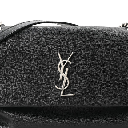 Grain De Poudre Medium West Hollywood Monogram Fold-Over Black
