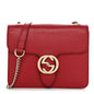 Dollar Calfskin Small Interlocking G Shoulder Bag Red