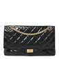 Distressed Patent Quilted 2.55 Reissue 226 Flap Black