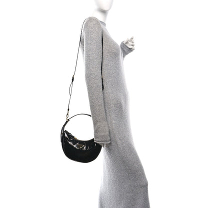 Patent Naplak Arque Shoulder Bag Black