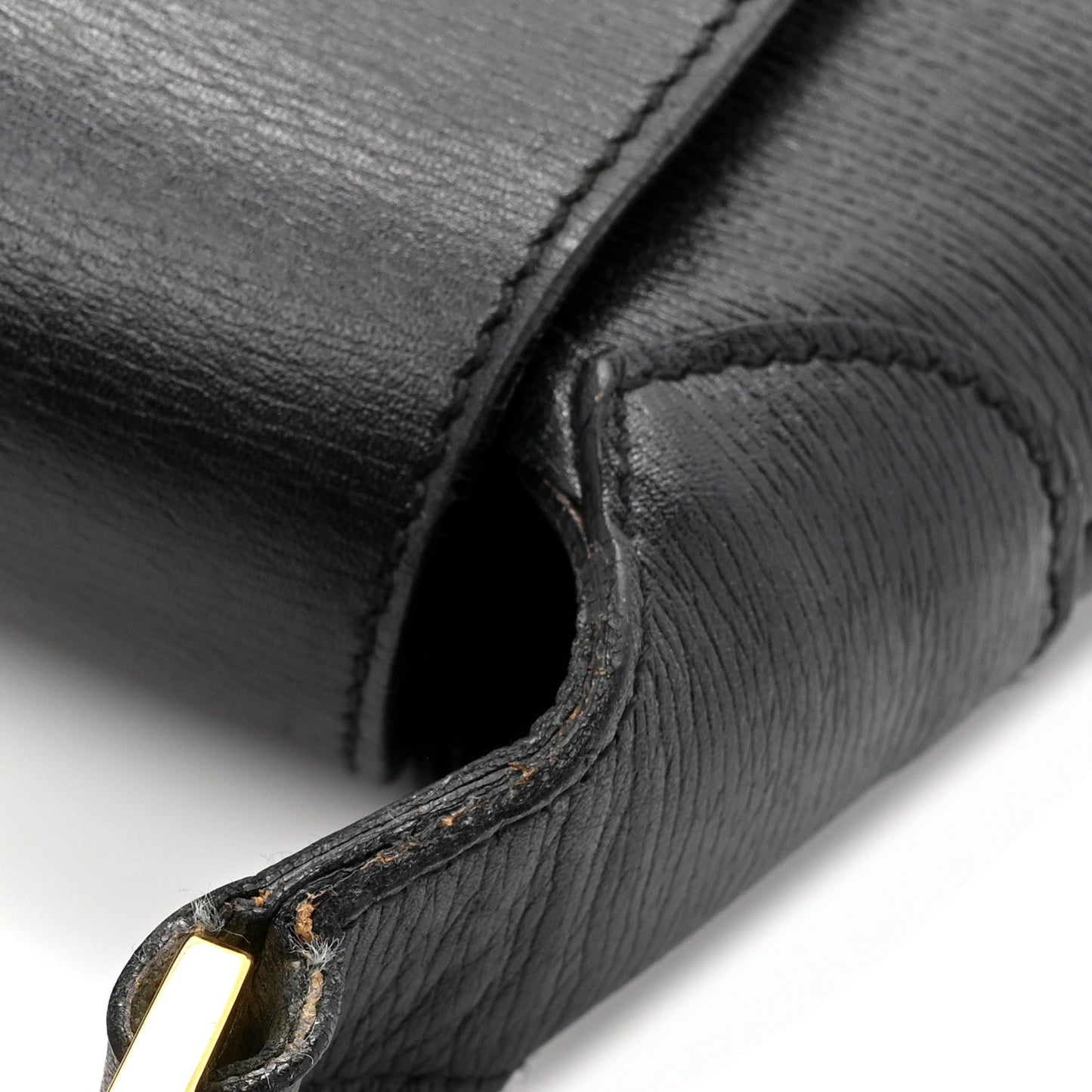 Calfskin Bamboo Handle Jackie O Hobo Black