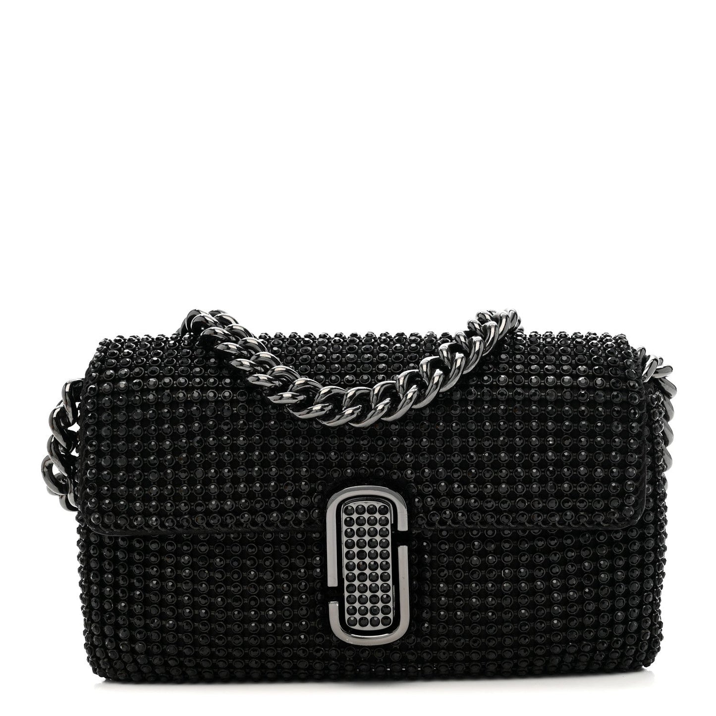 The Rhinestone J Marc Mini Shoulder Bag Black