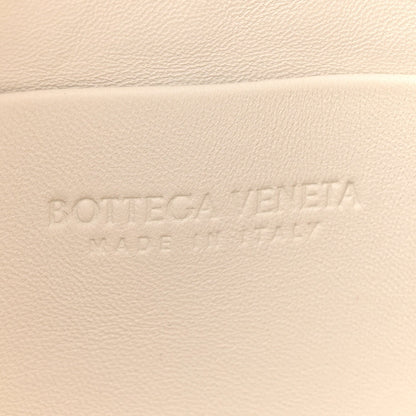 Calfskin Intrecciato Small Castello Bucket Bag White
