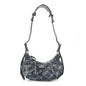 Denim BB Monogram Le Cagole Shoulder Bag XS Blue