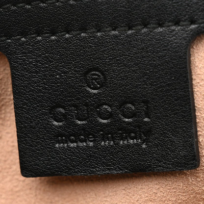 Calfskin Matelasse Animal Studs Medium GG Marmont Shoulder Bag Black