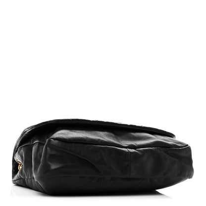 Lambskin Matelasse Monogram Large Jamie 4.3 Black