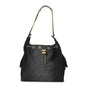 Washed Denim Quilted Medium Chanel 25 Handbag Black
