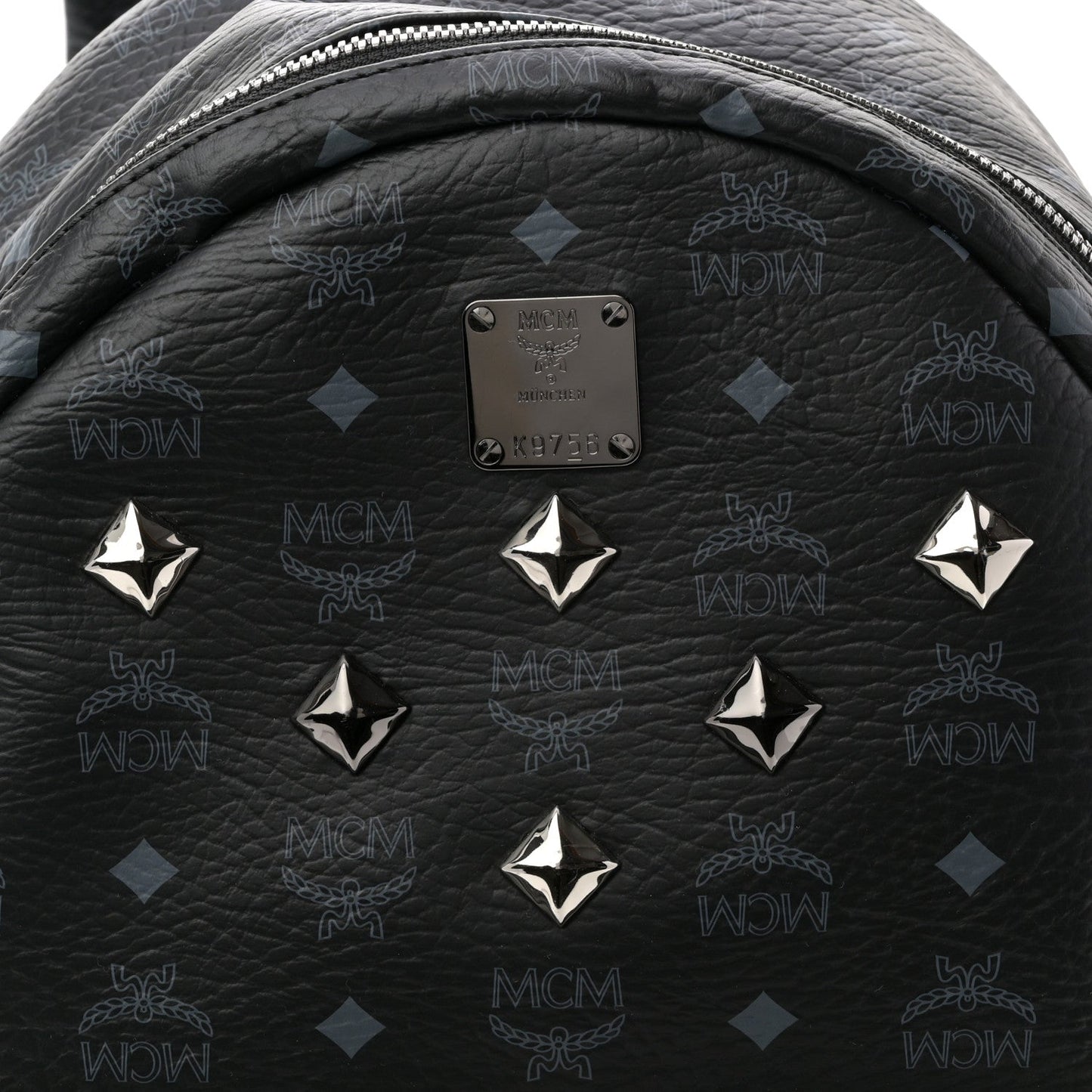 Visetos Medium Sprinkle Stud Stark Backpack Black