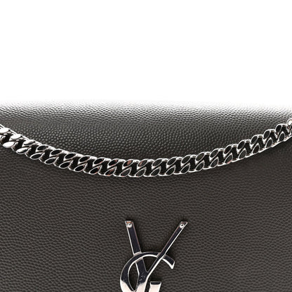 Grain De Poudre Medium Classic Monogram Kate Satchel Earth Grey