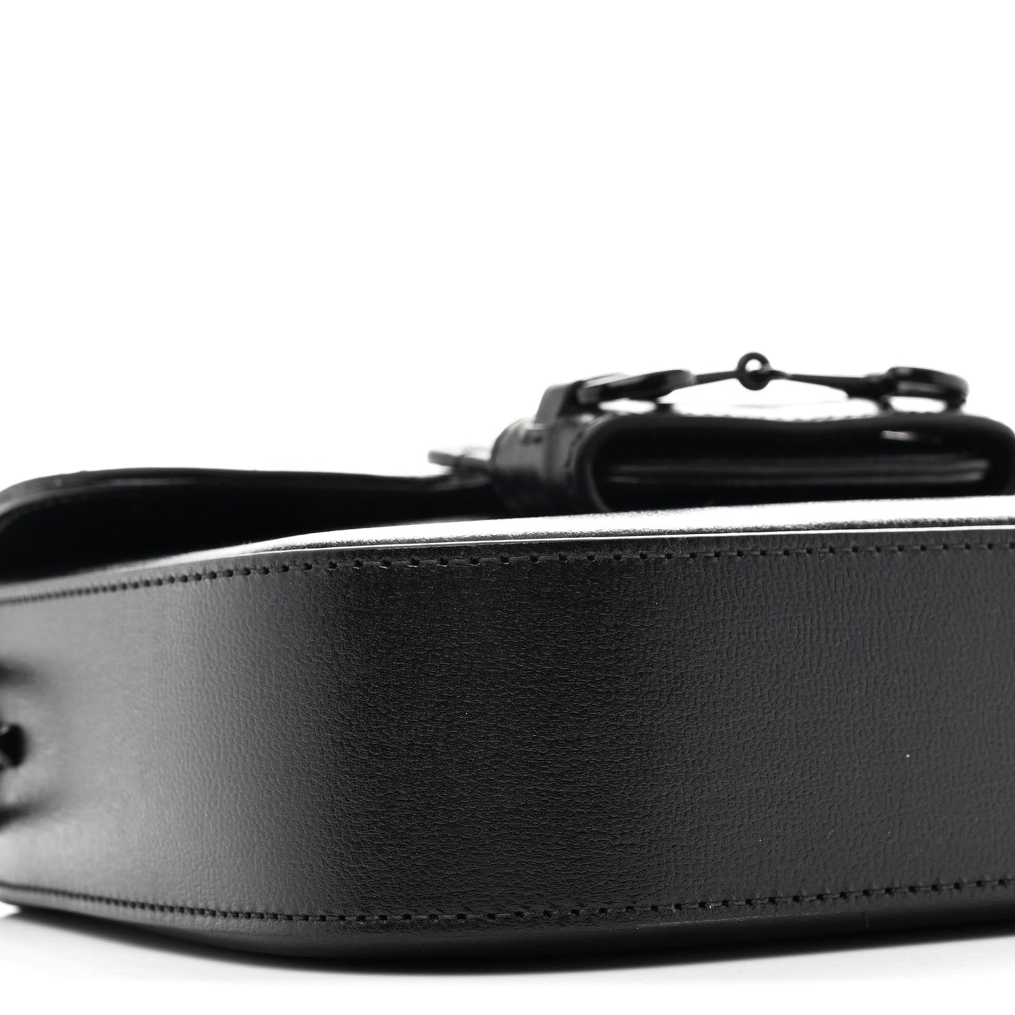 Azalea Calfskin Web Monochrome Small Horsebit 1955 Shoulder Bag Black