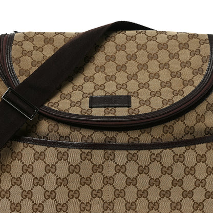 Monogram Natural Pigskin Large Diaper Bag Beige Ebony Cocoa Dark Chocolate