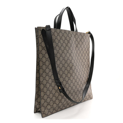 Soft GG Supreme Monogram Kingsnake Vertical Tote  Black