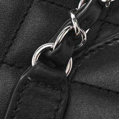 Calfskin Quilted CC Uniform Flap Belt Bag Black