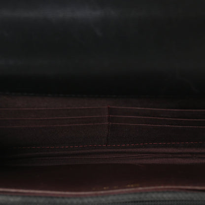 Lambskin Quilted Trendy CC Wallet On Chain WOC Black