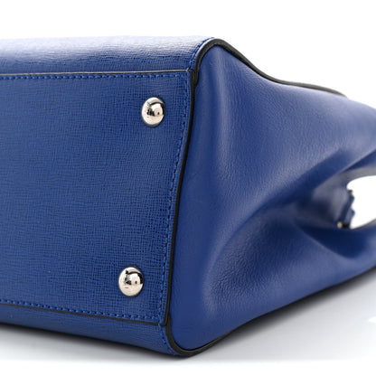 Vitello Elite Petite 2Jours Tote Blue Neon