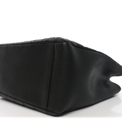 Caviar Quilted Grand Shopping Tote GST Black