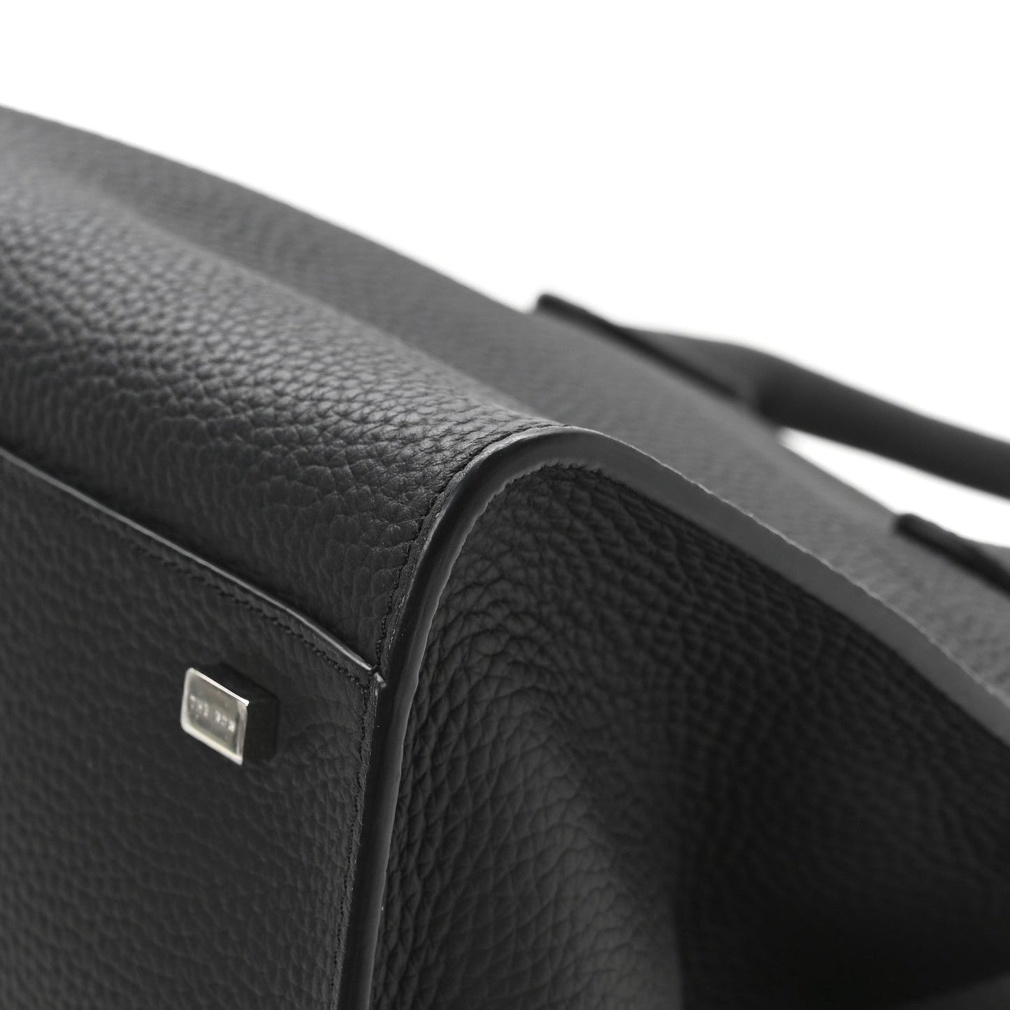Grained Calfskin Soft Margaux 10 Bag Black
