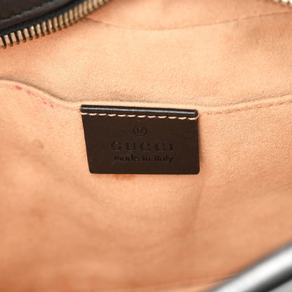 Calfskin Matelasse Small GG Marmont Chain Shoulder Bag Black
