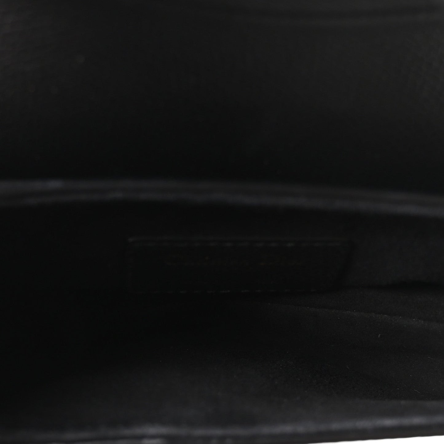 Grained Calfskin Mini Saddle Bag Black