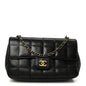 Lambskin Quilted Mini Chocolate Bar Flap Black