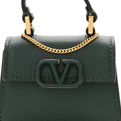 Calfskin Micro VSling Top Handle Shoulder Bag  Green