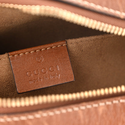 GG Supreme Monogram Cuoio Toscano Mini Chain Shoulder Bag Beige Ebony Cuir