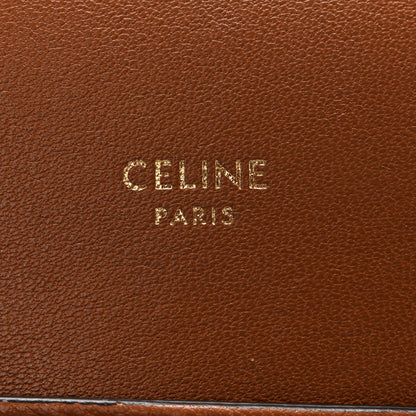 Triomphe Canvas Lambskin Phone Pouch With Flap Tan