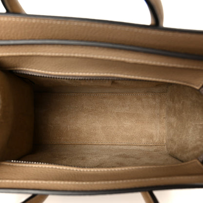 Drummed Calfskin Nano Luggage Dune