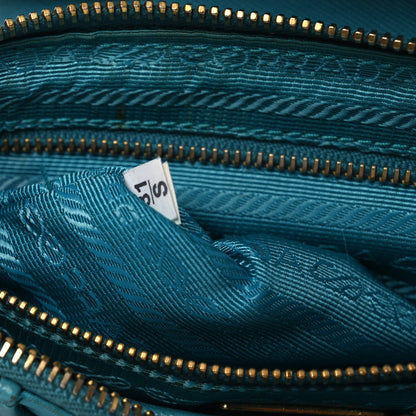 Tessuto Nylon Saffiano Crossbody Bag Turchese