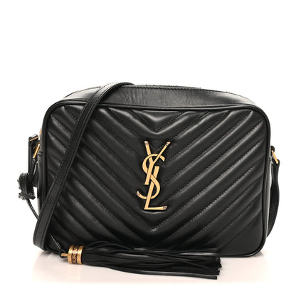 Calfskin Matelasse Monogram Lou Camera Bag Black
