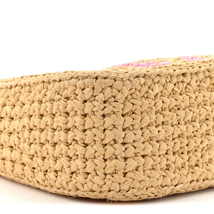 Yarn Raffia Effect Crochet Striped Re-Edition 2005 Shoulder Bag Naturale Petalo
