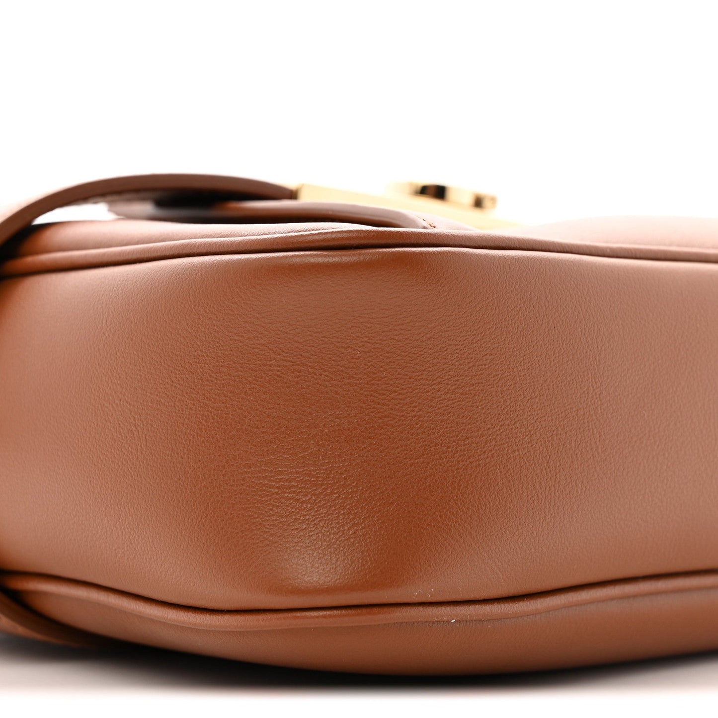 Calfskin Gancio Small Archive Camera Case Natural Brown
