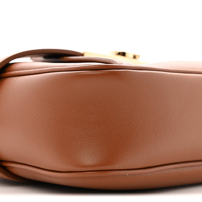 Calfskin Gancio Small Archive Camera Case Natural Brown