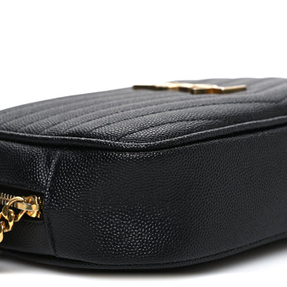 Grain De Poudre Matelasse Monogram Mini Lou Camera Bag Black