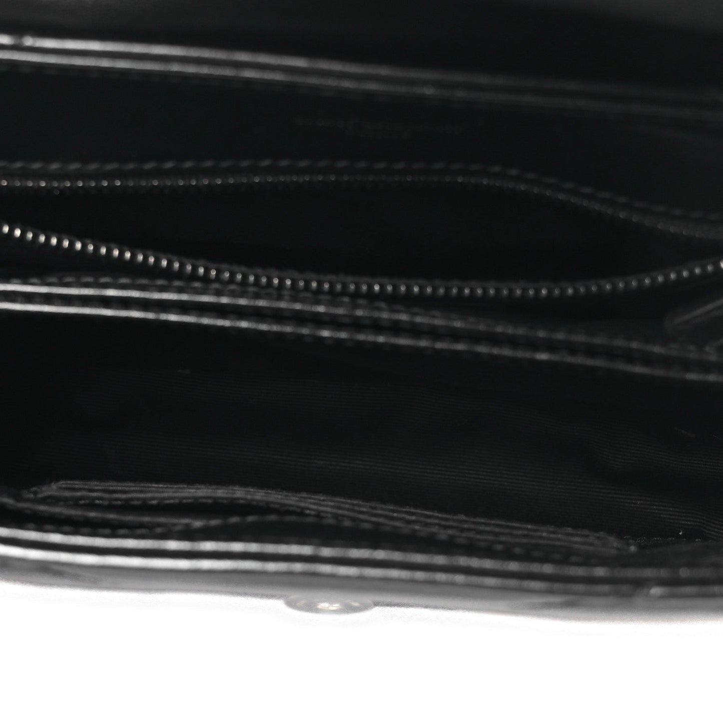 Calfskin Y Quilted Monogram Monochrome Toy Loulou Crossbody Bag Black