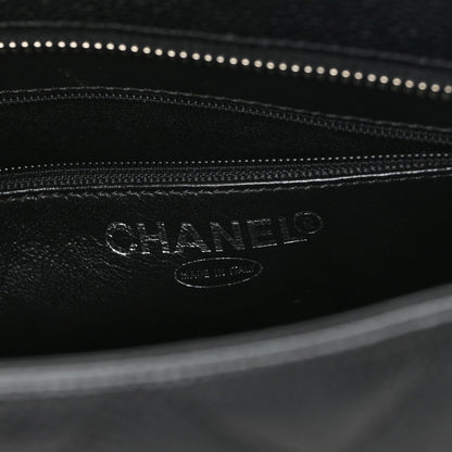 Caviar Quilted Medallion Tote Black