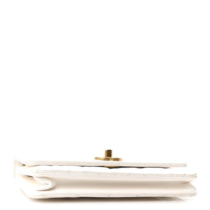 Lambskin Quilted Pillow Crush Wallet On Chain WOC White