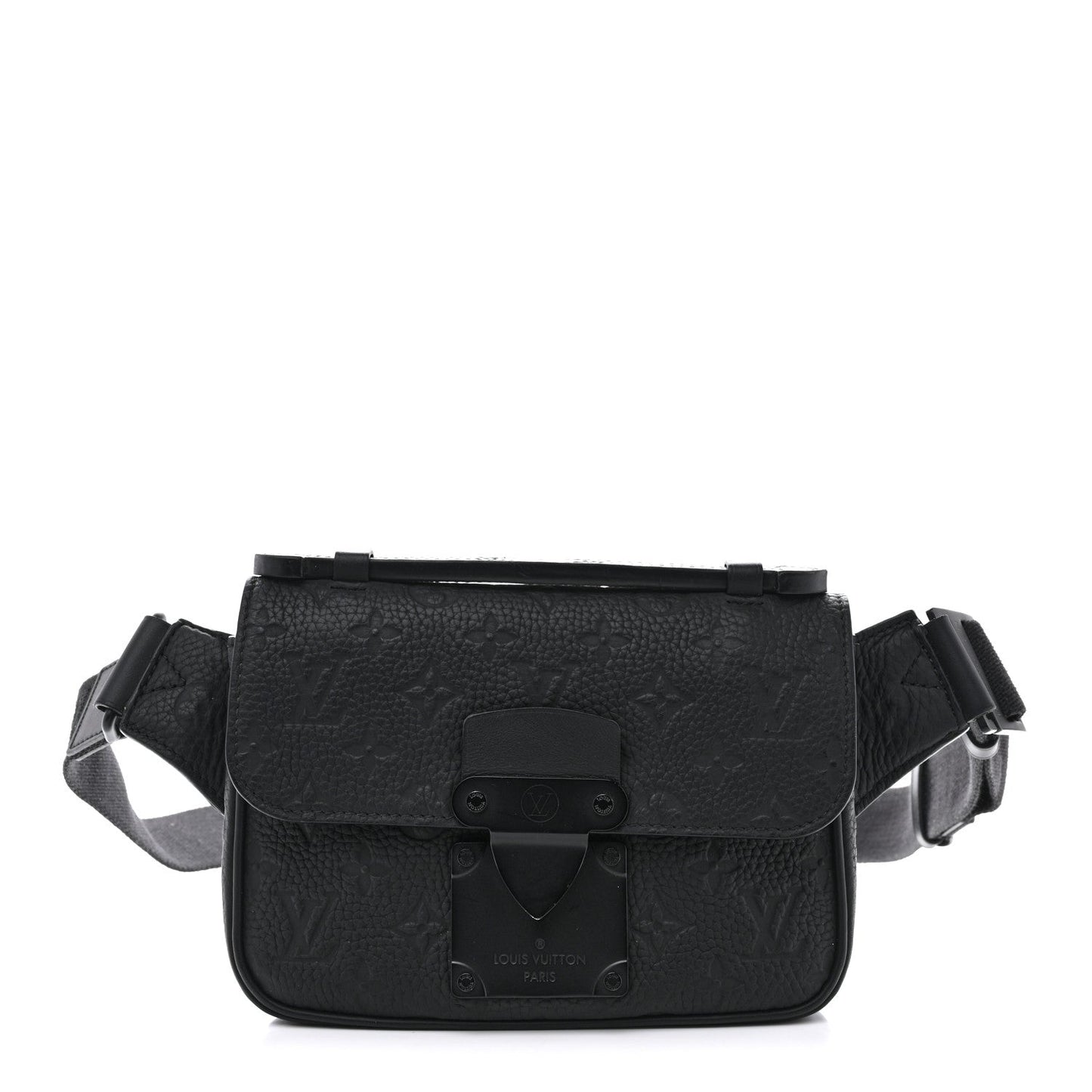 Taurillon Monogram S Lock Sling Bag Black