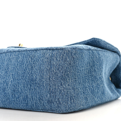 Denim Small Souplissimo Maxi Flap Blue