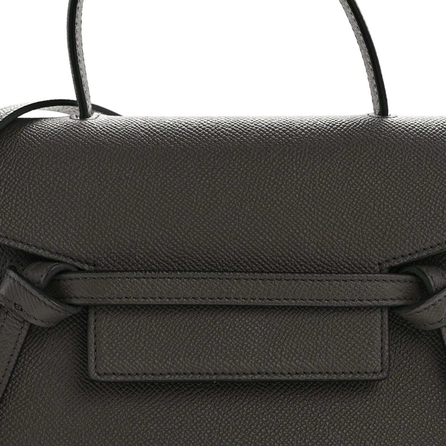Grained Calfskin Nano Belt Bag Grey