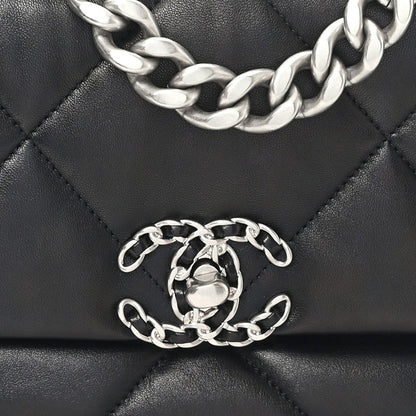 Lambskin Quilted Medium Chanel 19 Flap Black