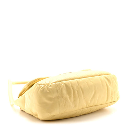 Paper Calfskin Puffy Flap Butter Brass