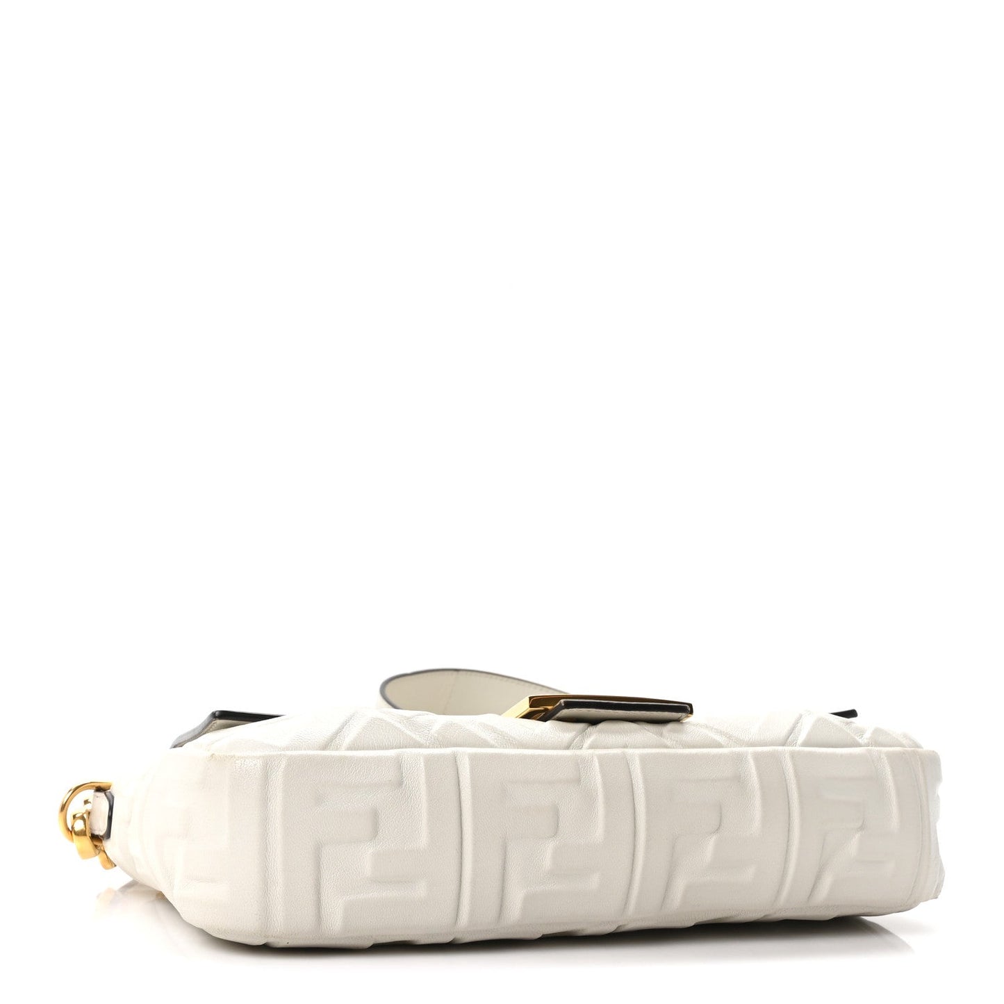 Nappa FF 1974 Embossed Baguette White