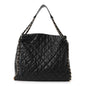 Calfskin Quilted Medium Chain Me Hobo Black