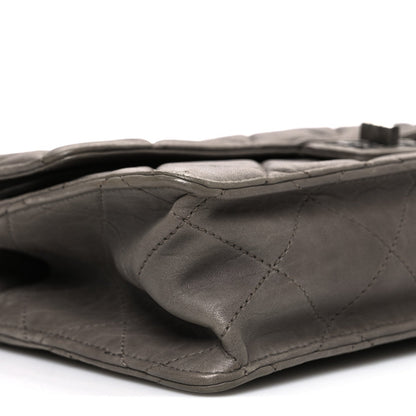 Washed Lambskin Jumbo Take Away Flap Grey