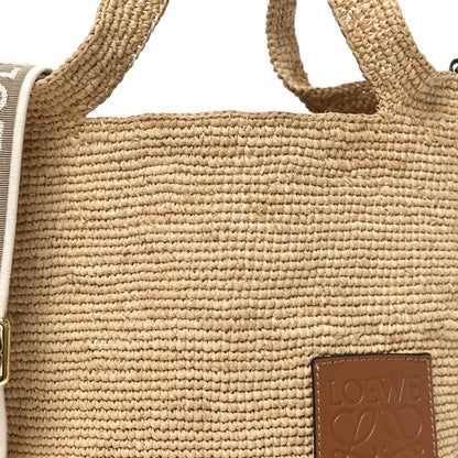 Raffia Mini Slit Tote Bag Natural Tan