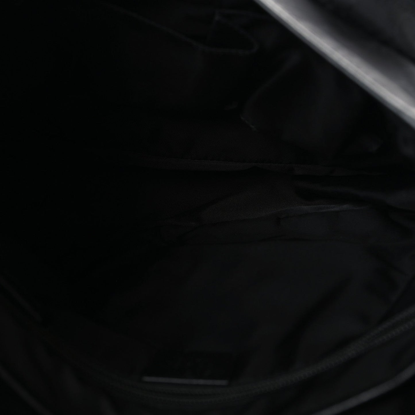 Nylon Monogram Double Buckle Flap Messenger Bag Black