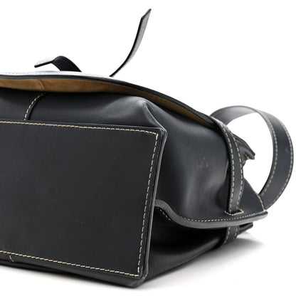 Calfskin Small Gate Tote Midnight Blue