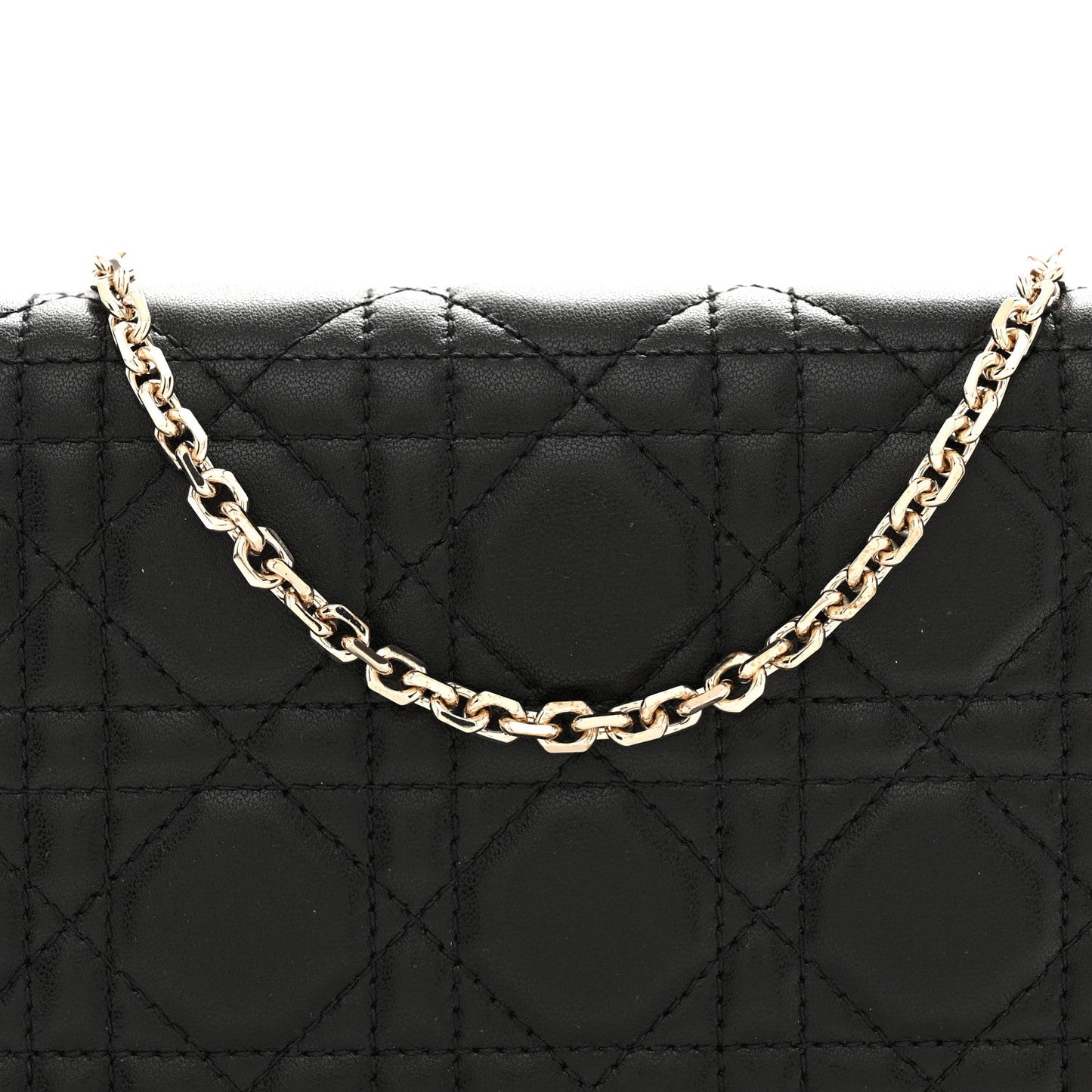 Lambskin Cannage Lady Dior Pouch Black